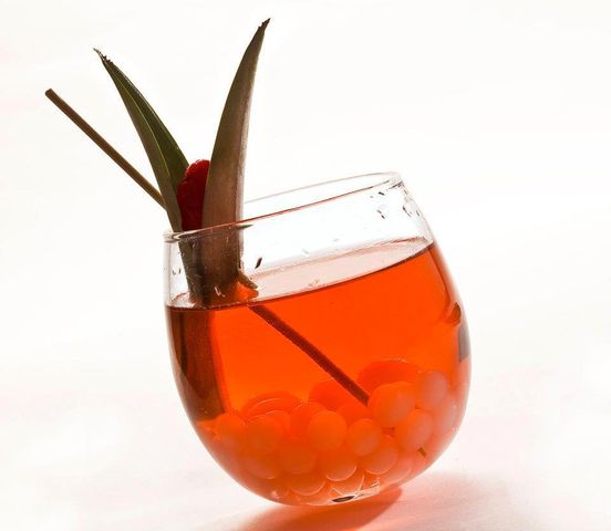 Soda Tropical con popping frutal
