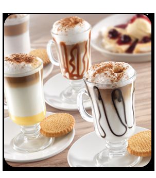 Lattes, capuccino, moka, Gialinni