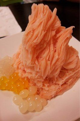 Helado deSandia, Popping de naranja y lychee & jelly de lychee